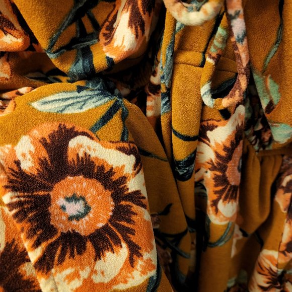 Mustard Floral Romper - Picture 3 of 5